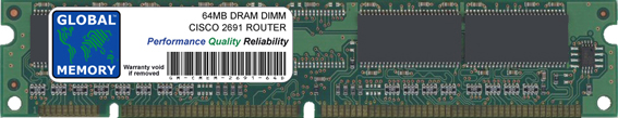 64MB DRAM DIMM MEMORY RAM FOR CISCO 2691 ROUTER (MEM2691-64D)